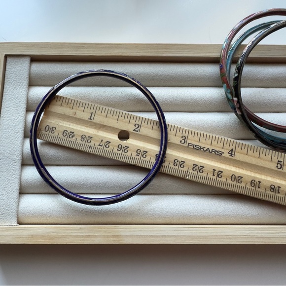 4 VINTAGE Cloisonne bangle bracelet - Picture 7 of 7